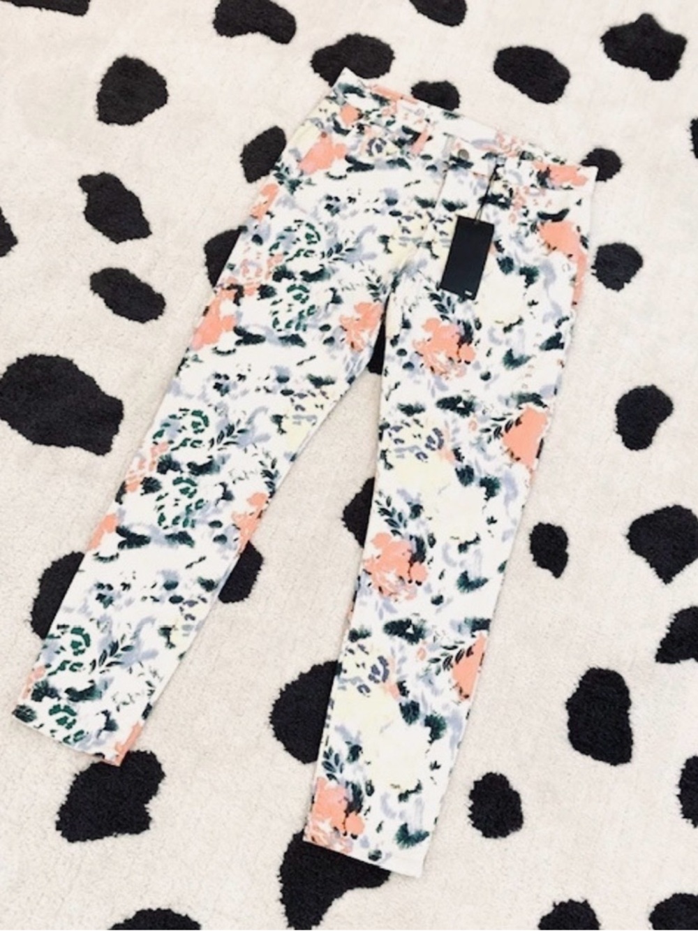 NWT Gap 1969 Size 27 Skimmer Floral Low Rise Cropped Skinny Jeans Jeggings